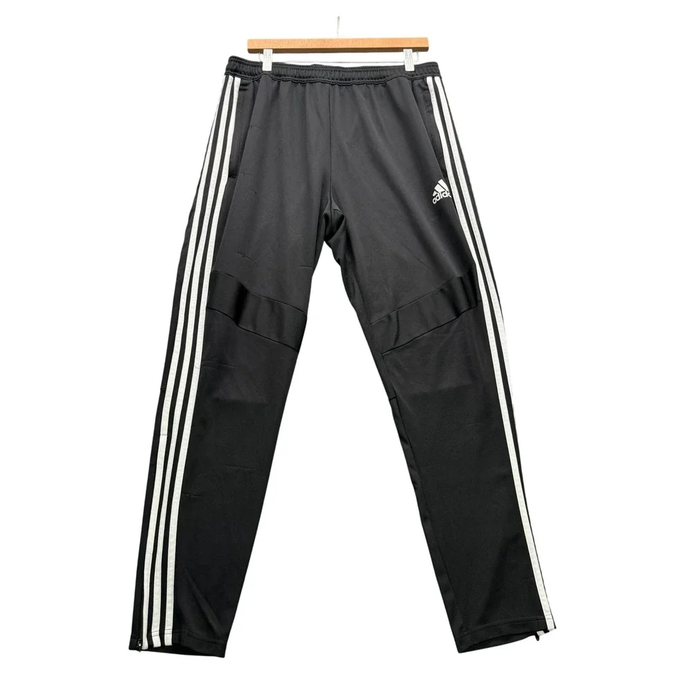 Adidas Tiro Track Pants Mens XL Black White‎ Stripe Climacool Athletic Running